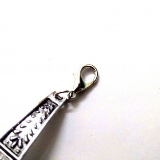 THE BIG Maroon - Silver Oxidized Bracelet Wristlet Wristband Bangle Band Jewelry